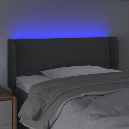 Sengegavl Med LED-lys Stof - Billede 4