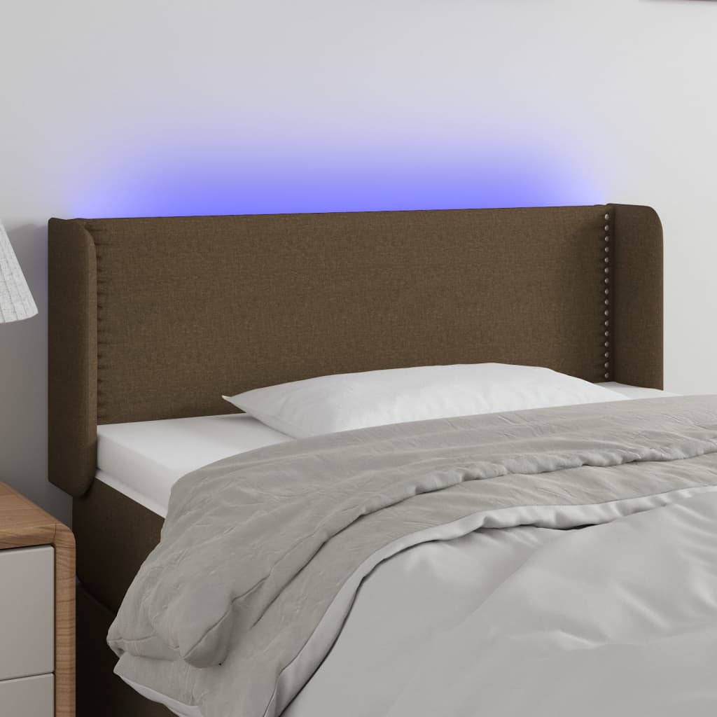 Sengegavl Med LED-lys Stof - Variant 3123089