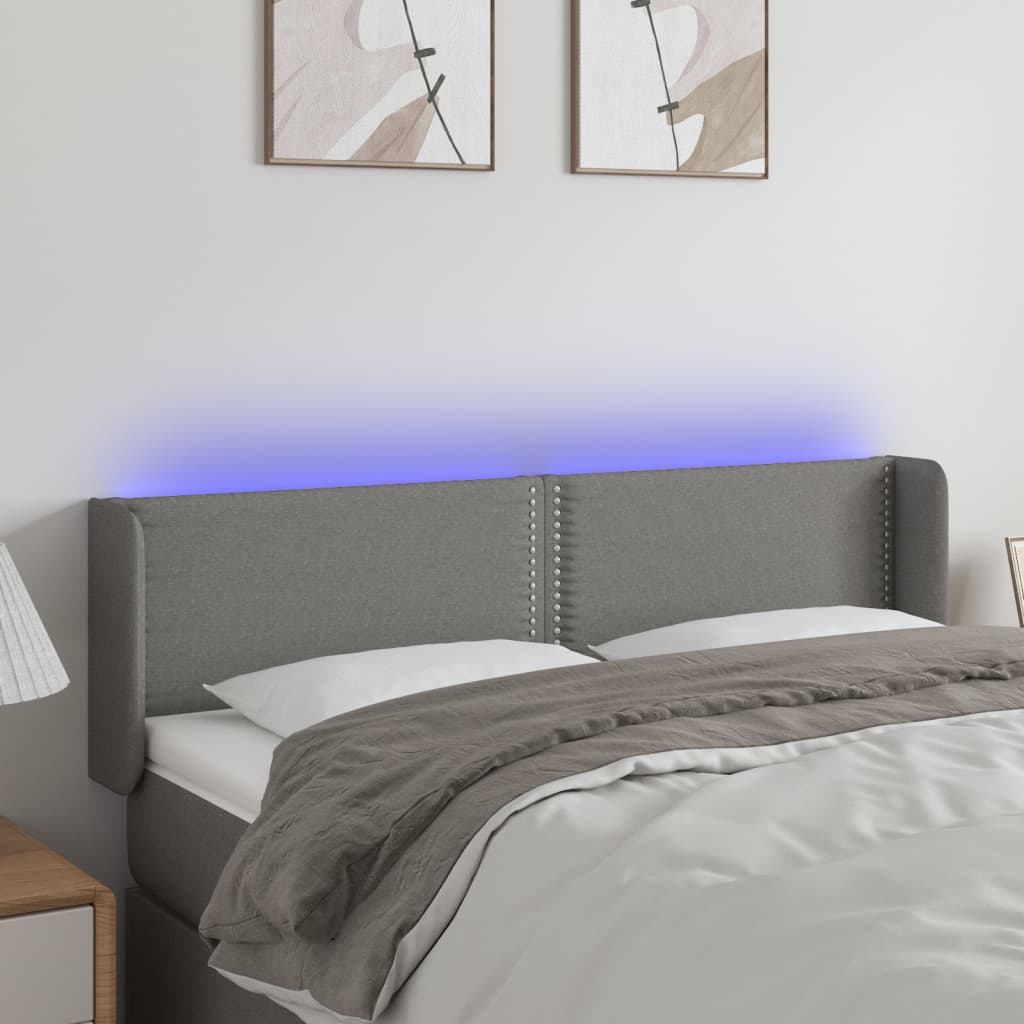 Sengegavl Med LED-lys Stof - Variant 3123095
