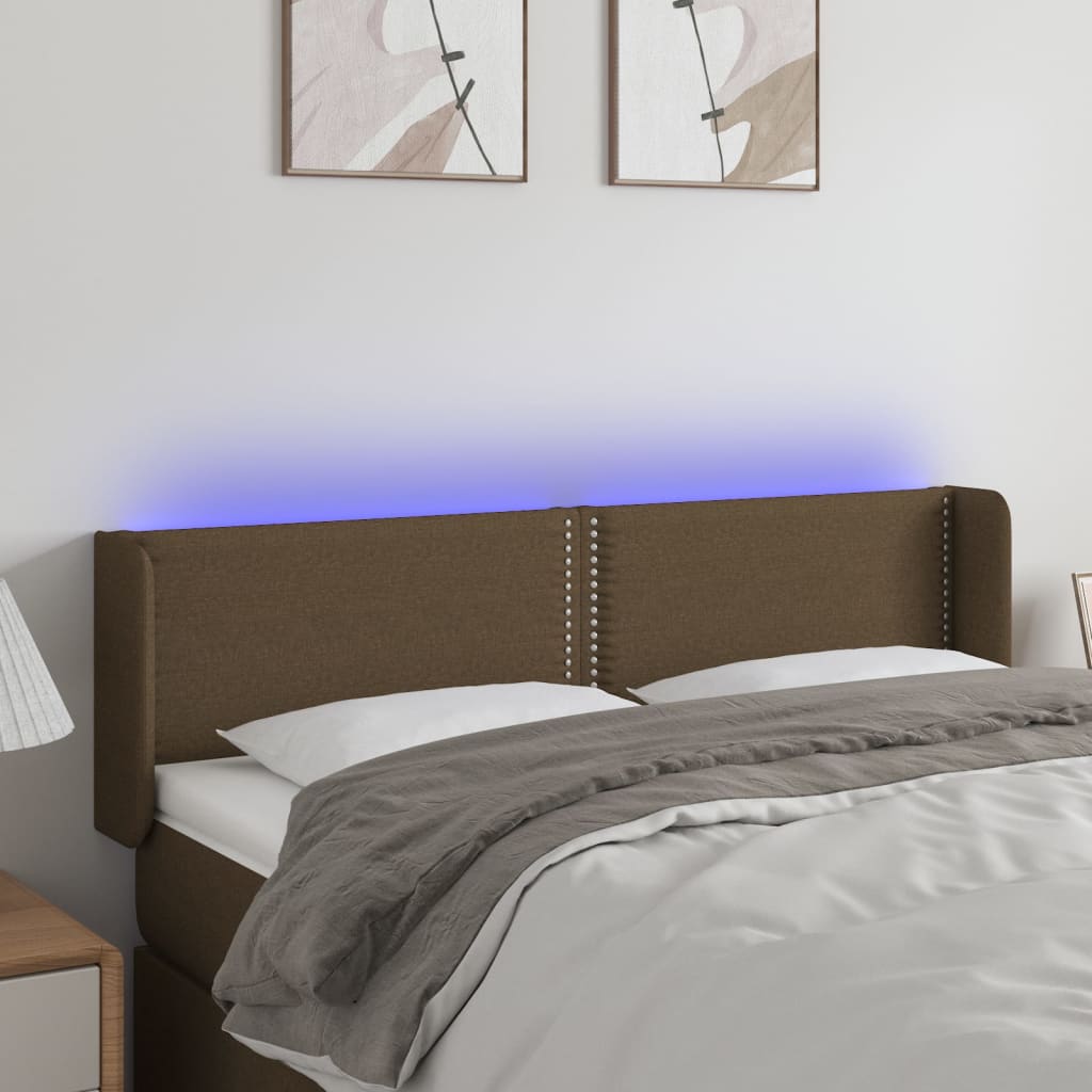 Sengegavl Med LED-lys Stof - Variant 3123097