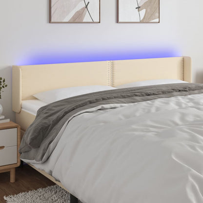 Sengegavl Med LED-lys Stof - Variant 3123115