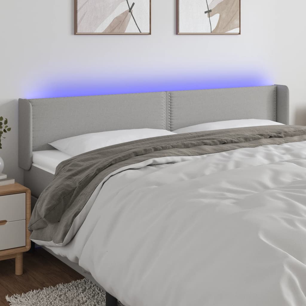 Sengegavl Med LED-lys Stof - Variant 3123118