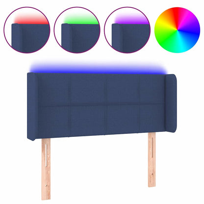 Sengegavl Med LED-lys Stof - Billede 2