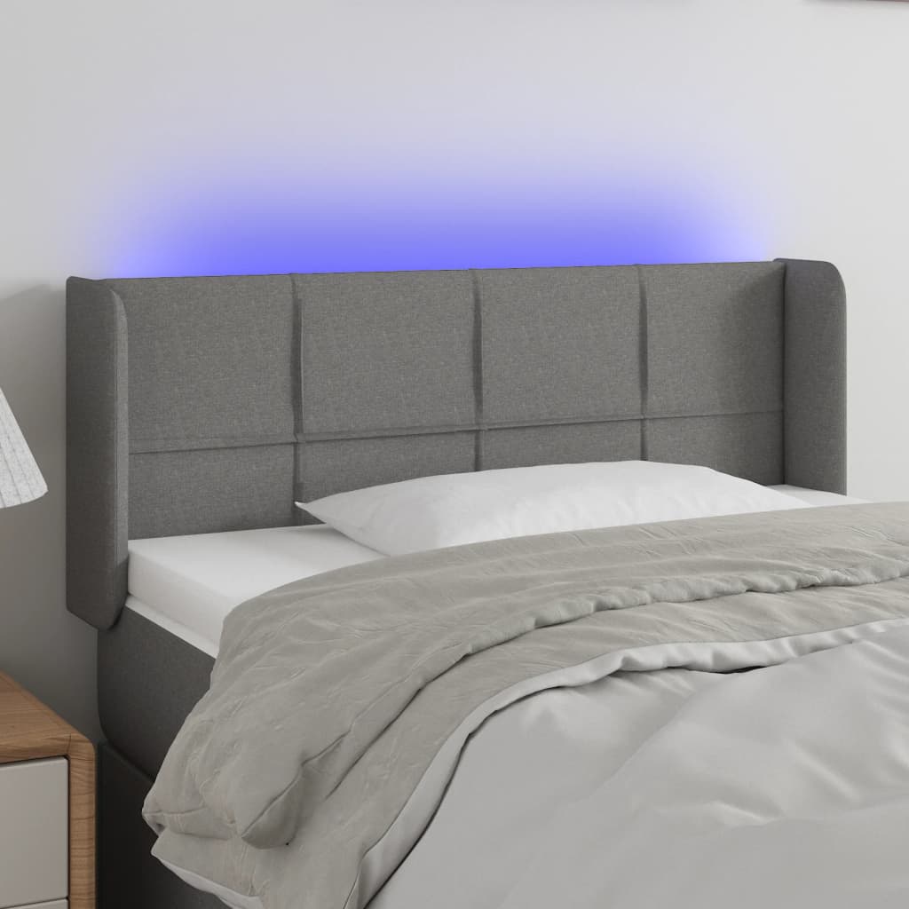 Sengegavl Med LED-lys Stof - Variant 3123219