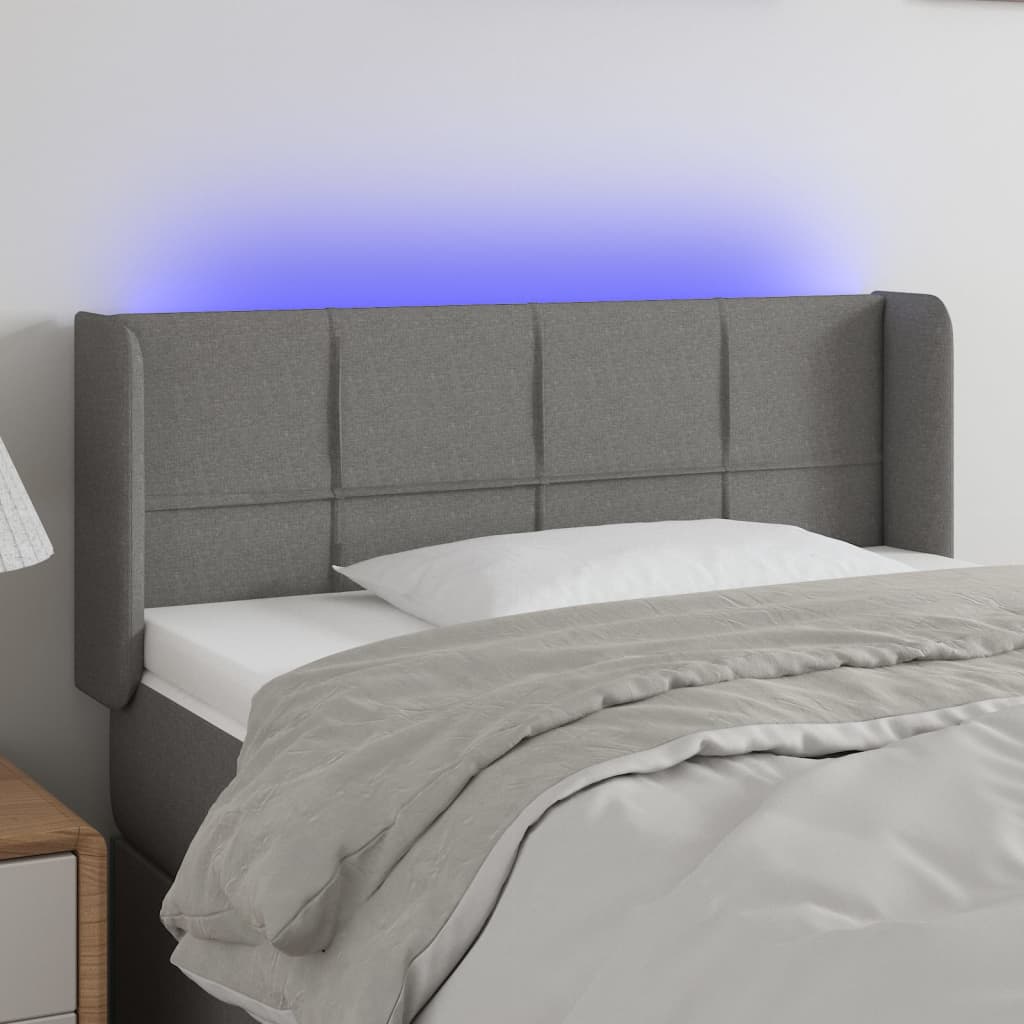 Sengegavl Med LED-lys Stof - Variant 3123227