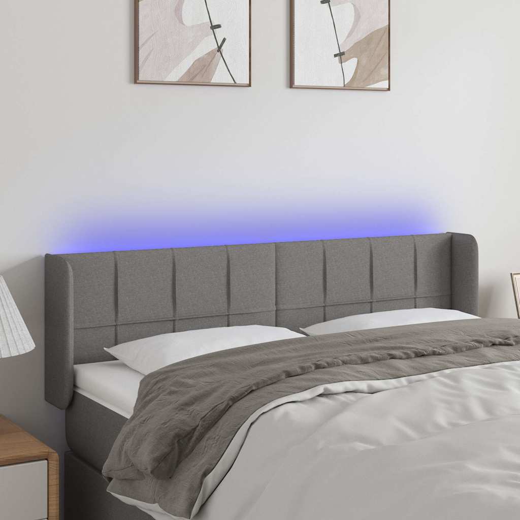 Sengegavl Med LED-lys Stof - Variant 3123235