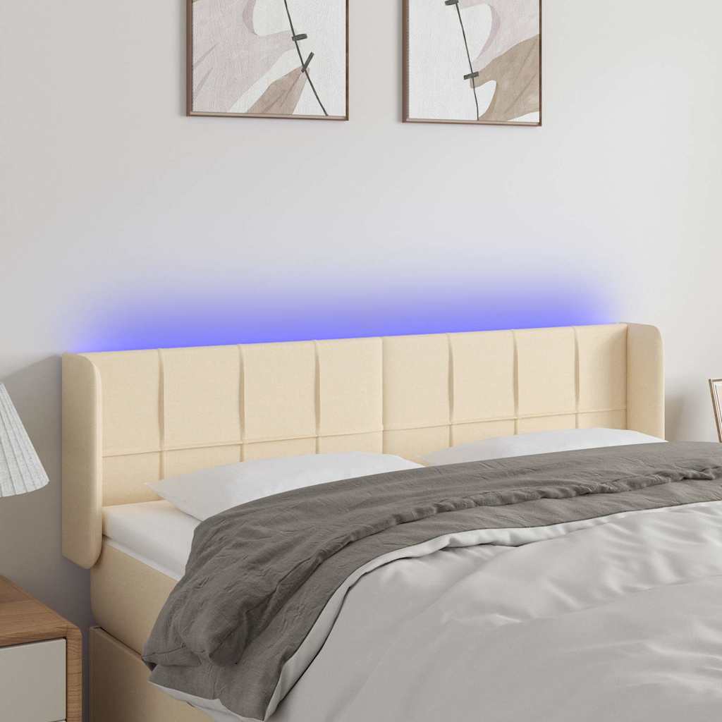 Sengegavl Med LED-lys Stof - Variant 3123239