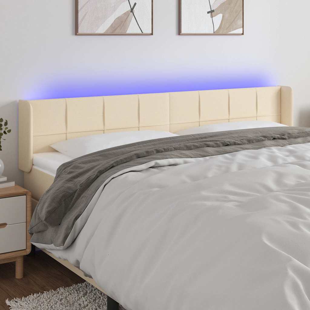 Sengegavl Med LED-lys Stof - Variant 3123247