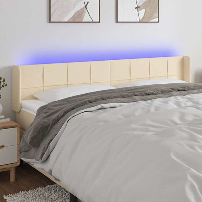 Sengegavl Med LED-lys Stof - Variant 3123247