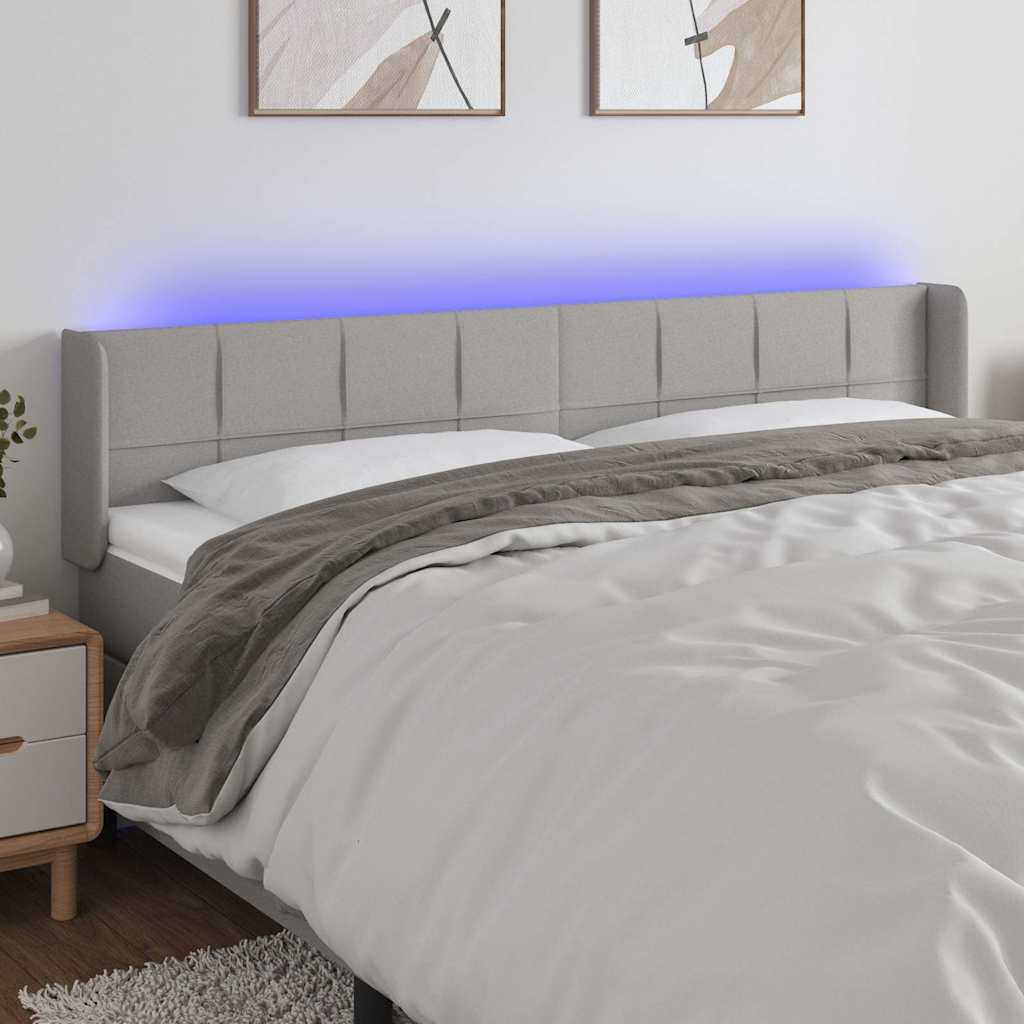 Sengegavl Med LED-lys Stof - Variant 3123258
