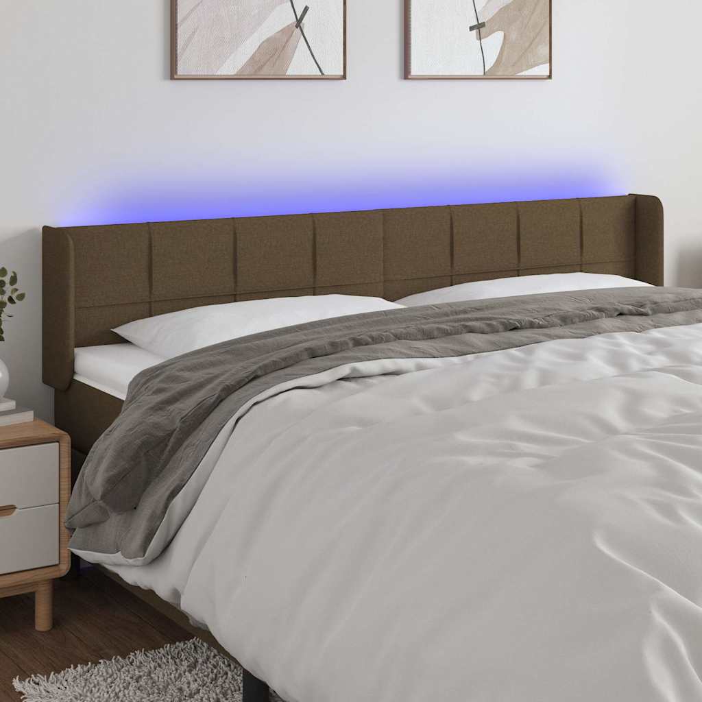 Sengegavl Med LED-lys Stof - Variant 3123261