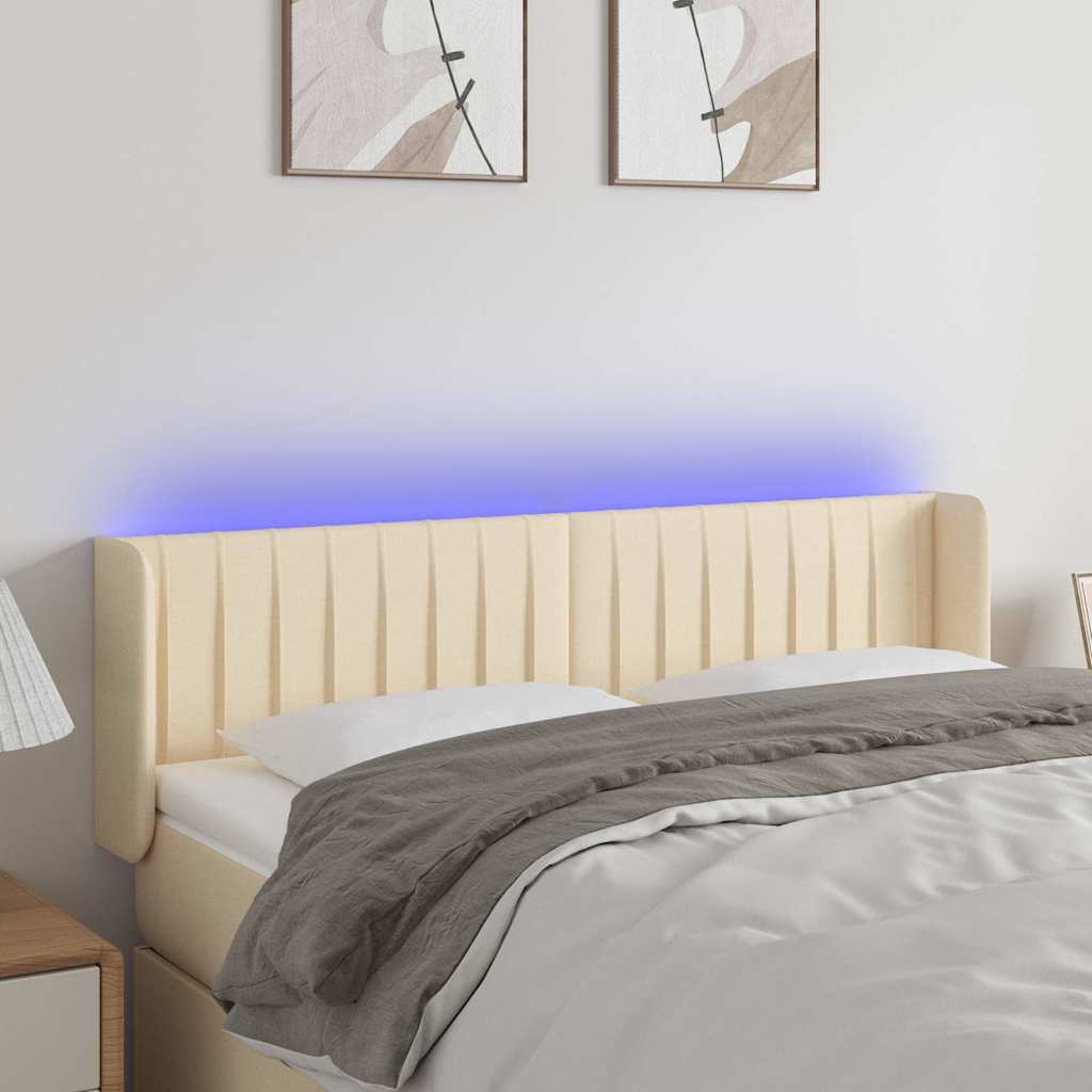 Sengegavl Med LED-lys Stof - Variant 3123477