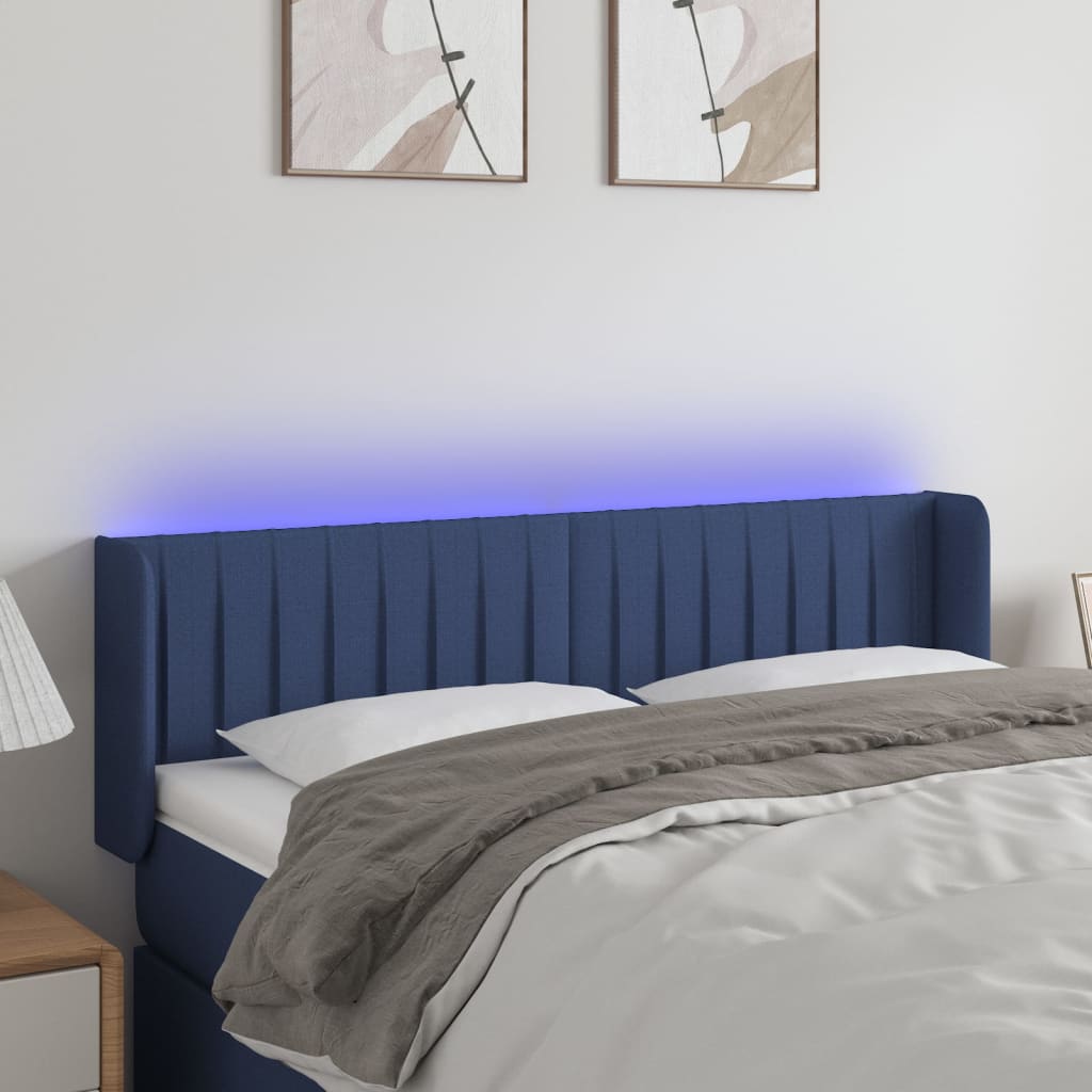 Sengegavl Med LED-lys Stof - Variant 3123478