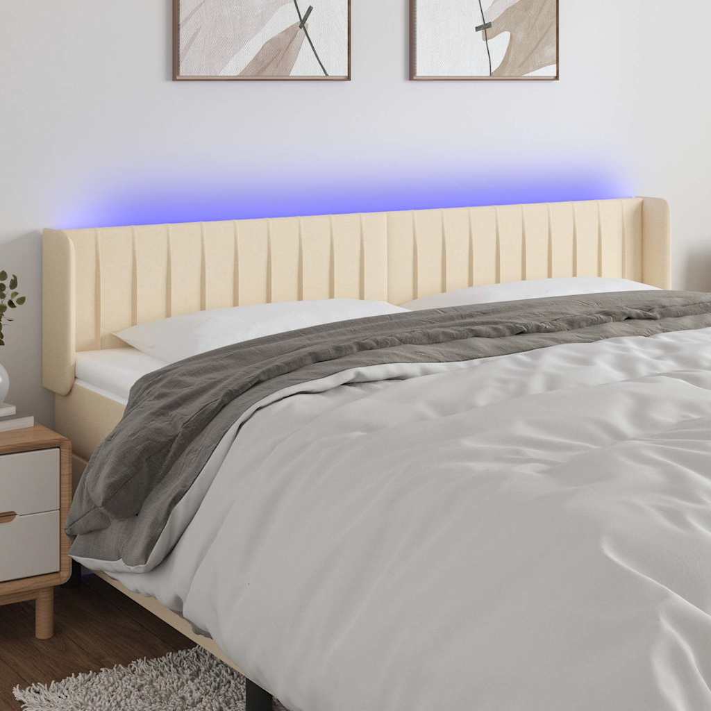 Sengegavl Med LED-lys Stof - Variant 3123485