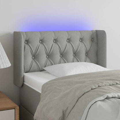Sengegavl Med LED-lys Stof - Variant 3123546