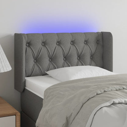 Sengegavl Med LED-lys Stof - Variant 3123547
