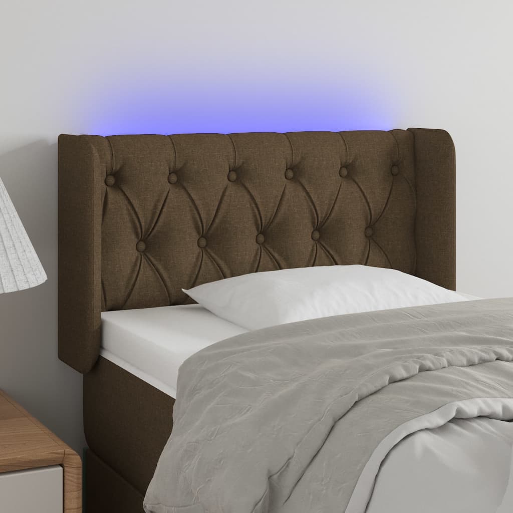 Sengegavl Med LED-lys Stof - Variant 3123549