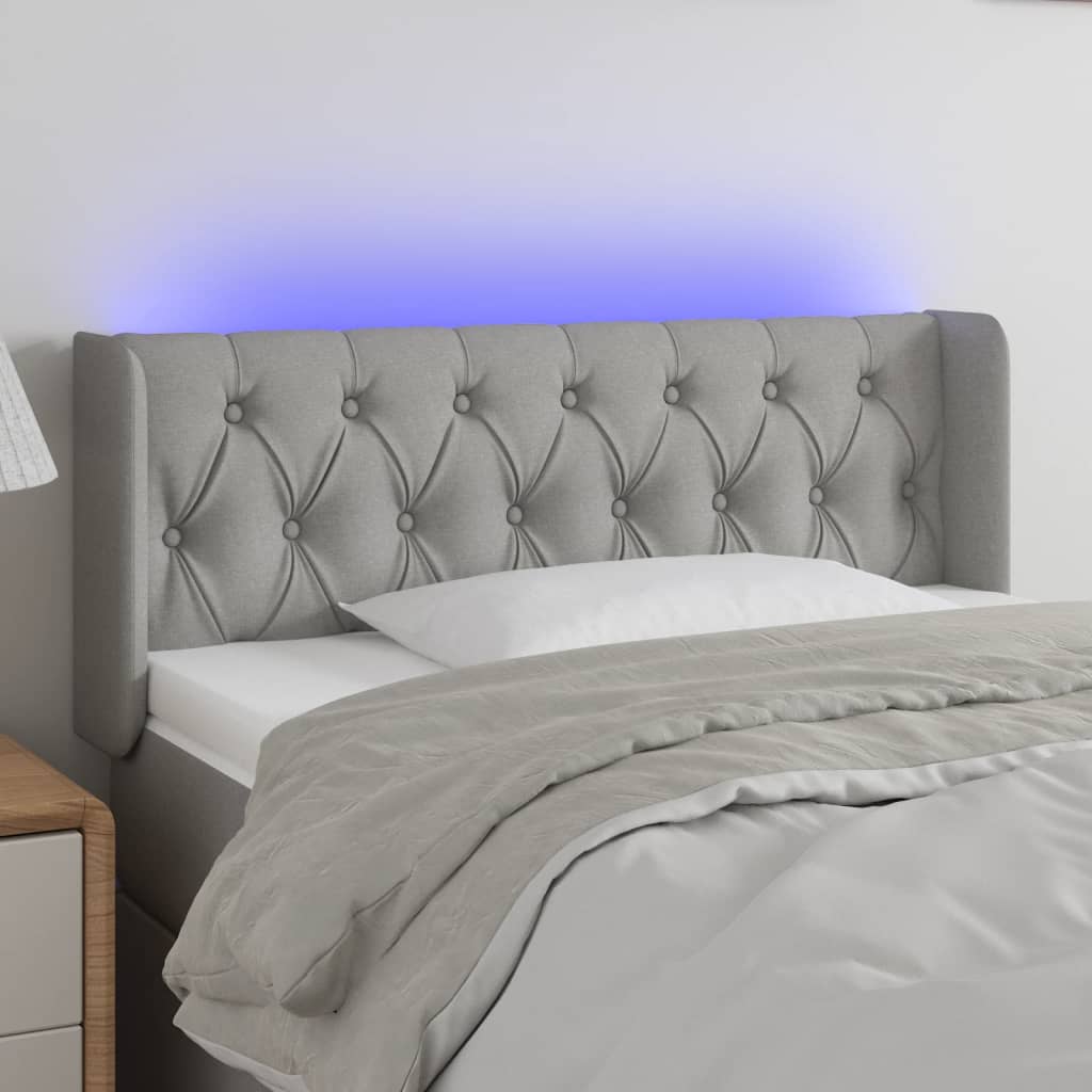 Sengegavl Med LED-lys Stof - Variant 3123554