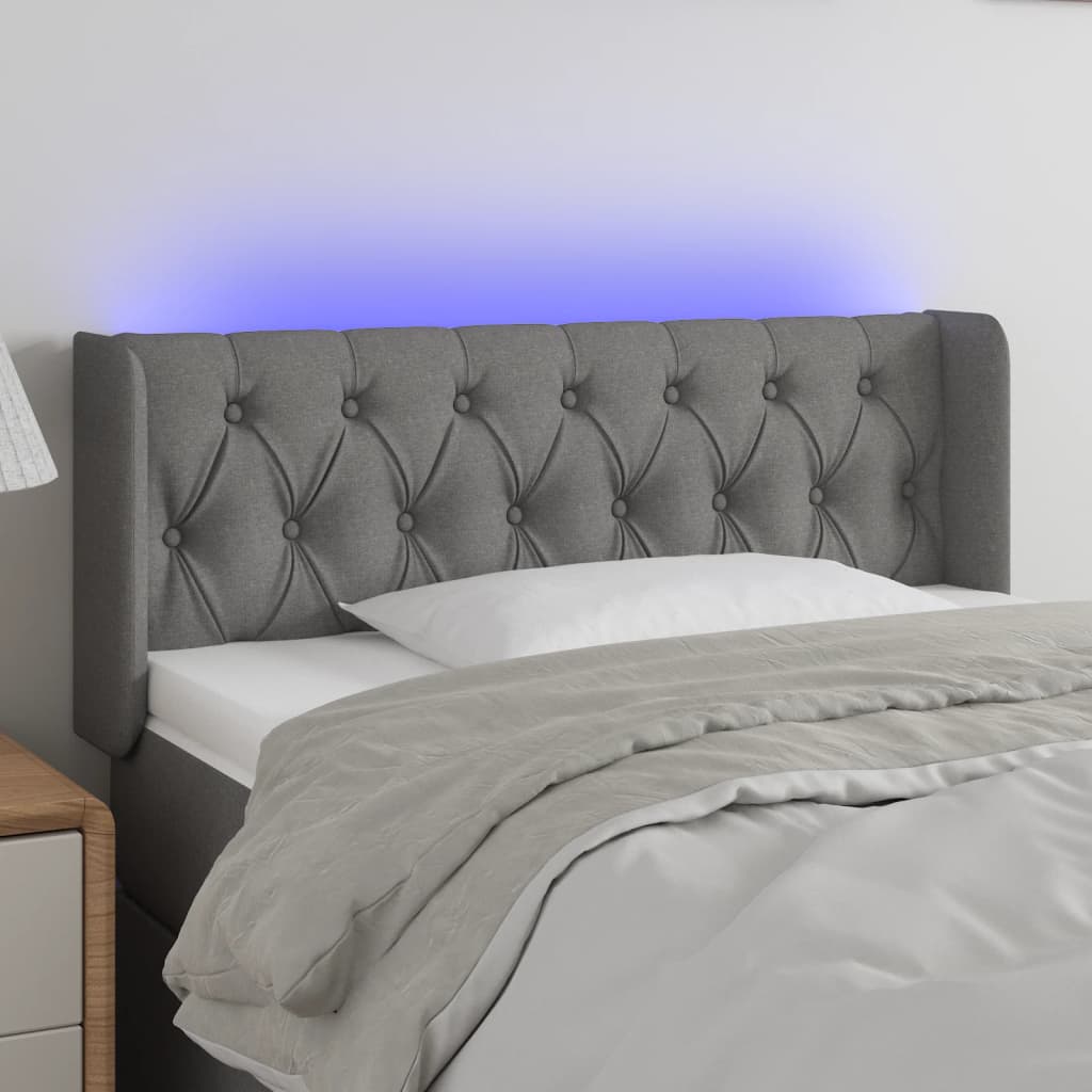 Sengegavl Med LED-lys Stof - Variant 3123555