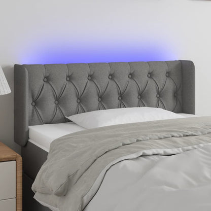 Sengegavl Med LED-lys Stof - Variant 3123555