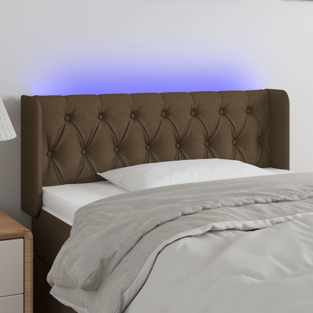 Sengegavl Med LED-lys Stof - Variant 3123557