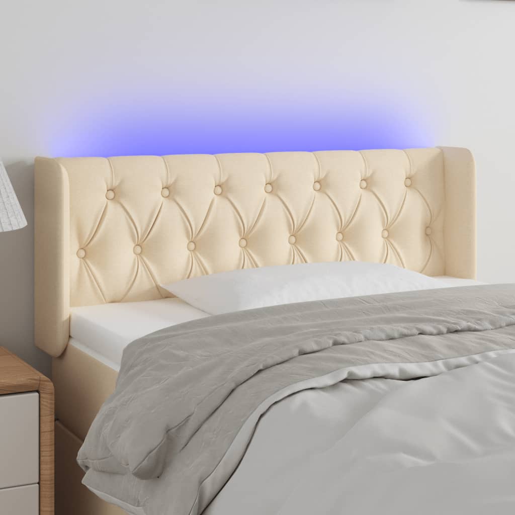 Sengegavl Med LED-lys Stof - Variant 3123559