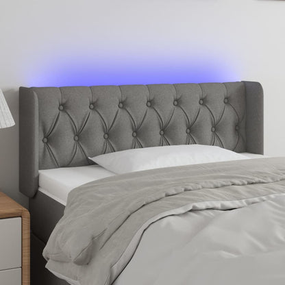 Sengegavl Med LED-lys Stof - Variant 3123563
