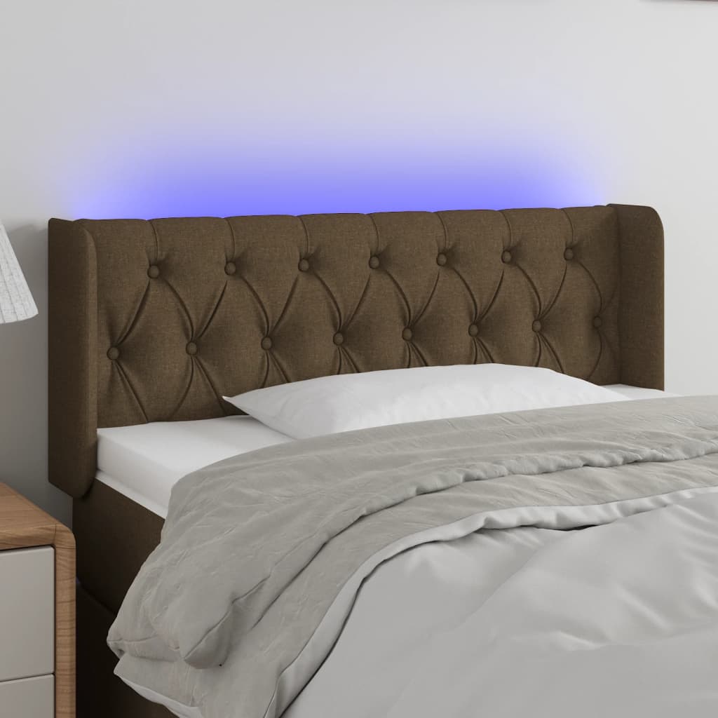 Sengegavl Med LED-lys Stof - Variant 3123565
