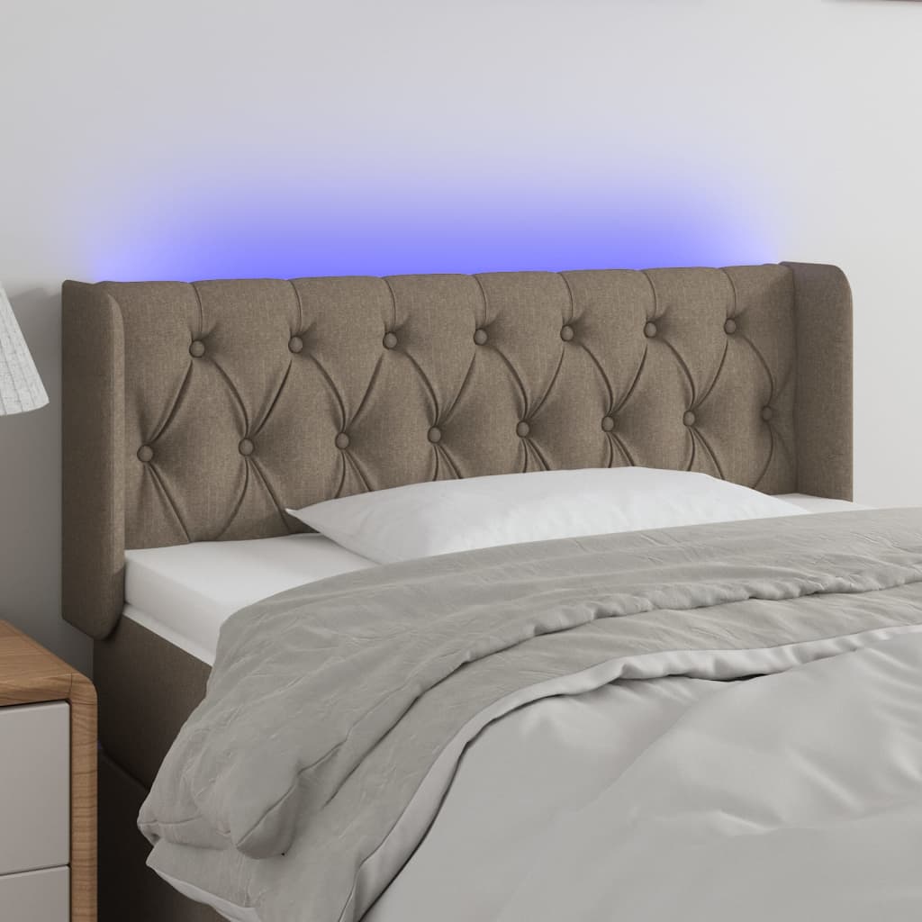 Sengegavl Med LED-lys Stof - Variant 3123566