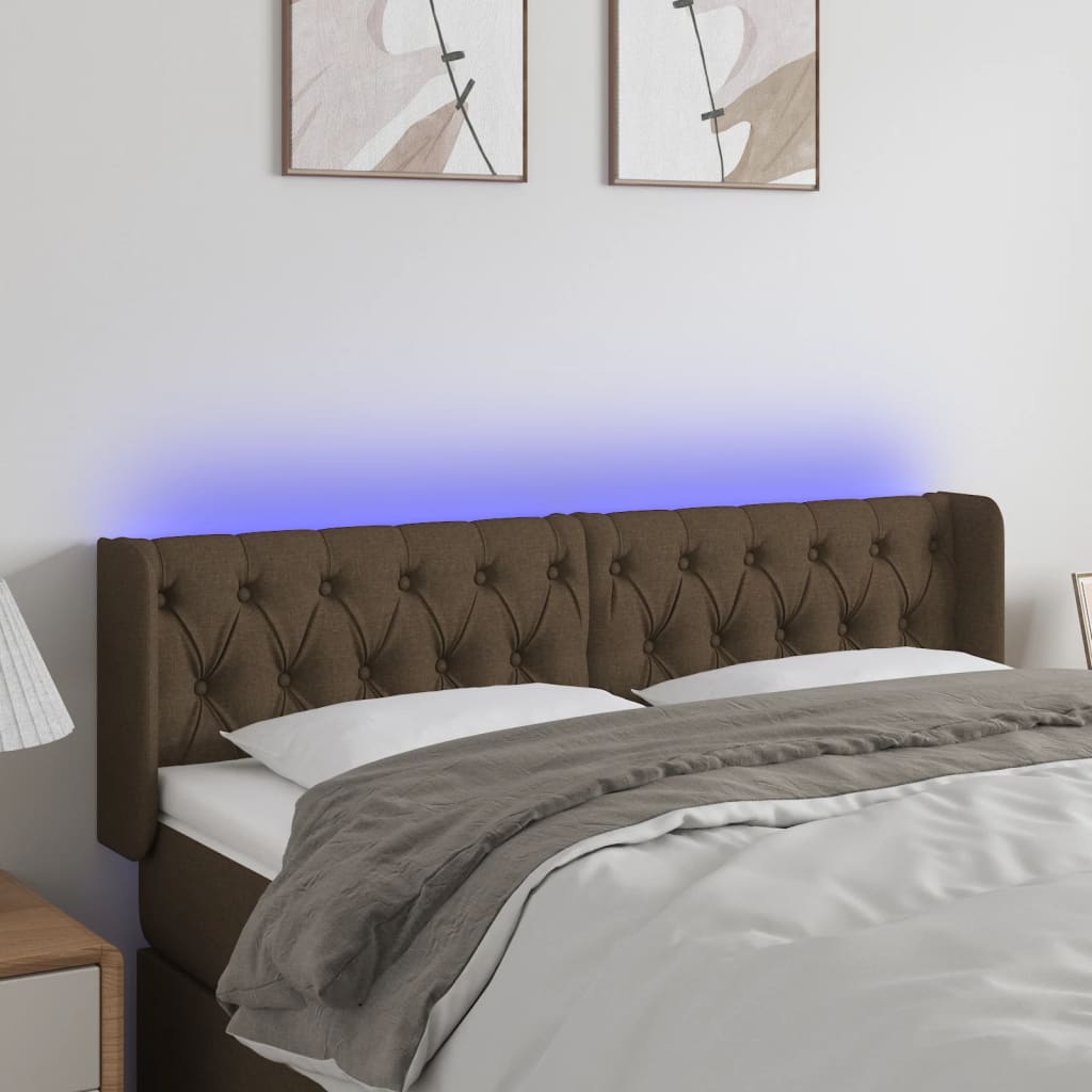 Sengegavl Med LED-lys Stof - Variant 3123573