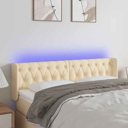 Sengegavl Med LED-lys Stof - Variant 3123575