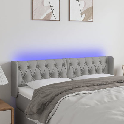 Sengegavl Med LED-lys Stof - Variant 3123578