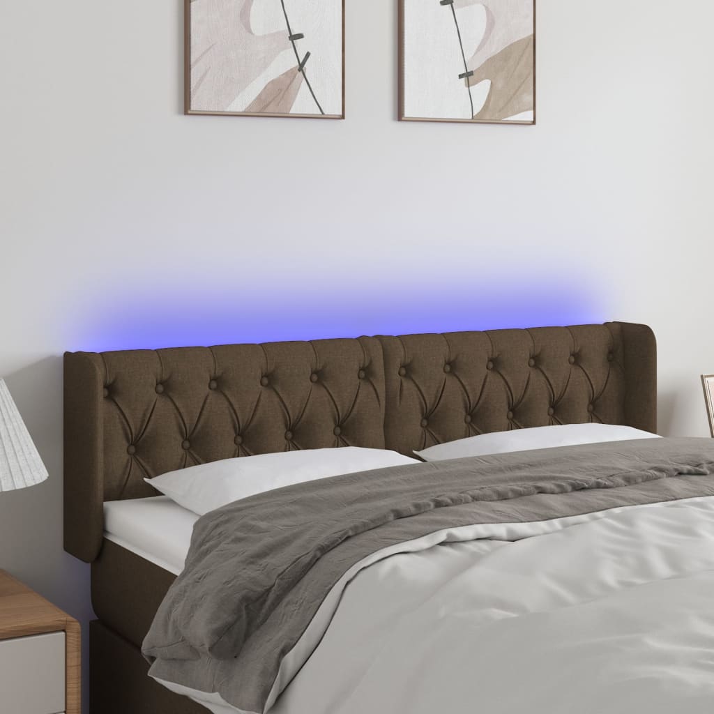 Sengegavl Med LED-lys Stof - Variant 3123581