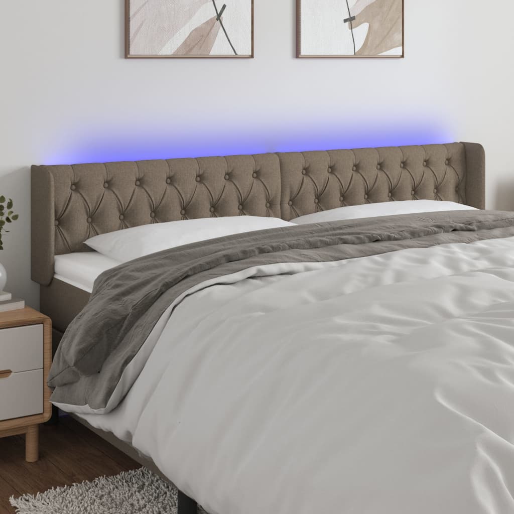 Sengegavl Med LED-lys Stof - Variant 3123590