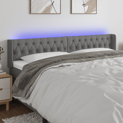 Sengegavl Med LED-lys Stof - Variant 3123595
