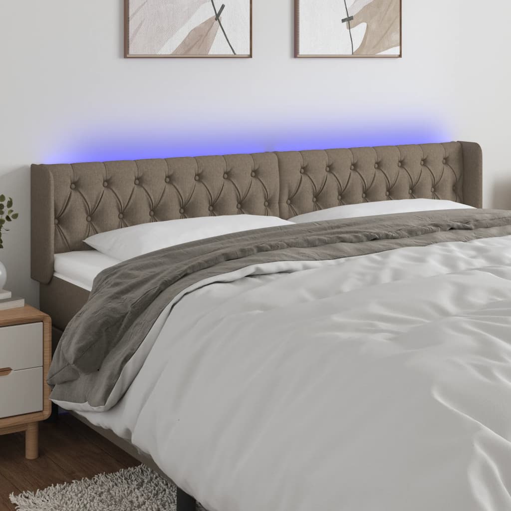Sengegavl Med LED-lys Stof - Variant 3123598