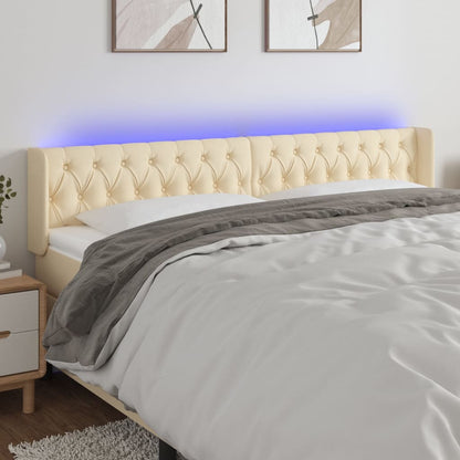 Sengegavl Med LED-lys Stof - Variant 3123599