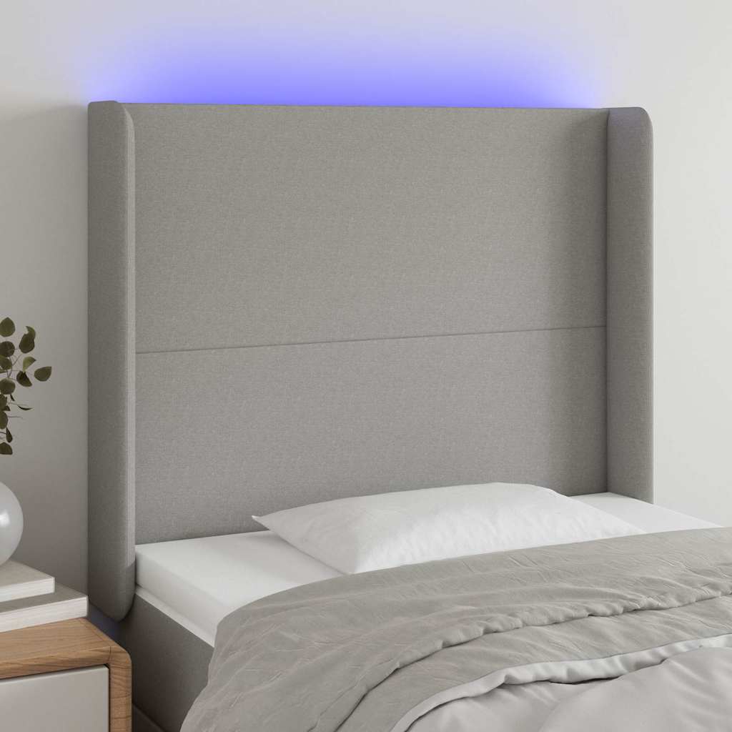 Sengegavl Med LED-lys Stof - Variant 3123758