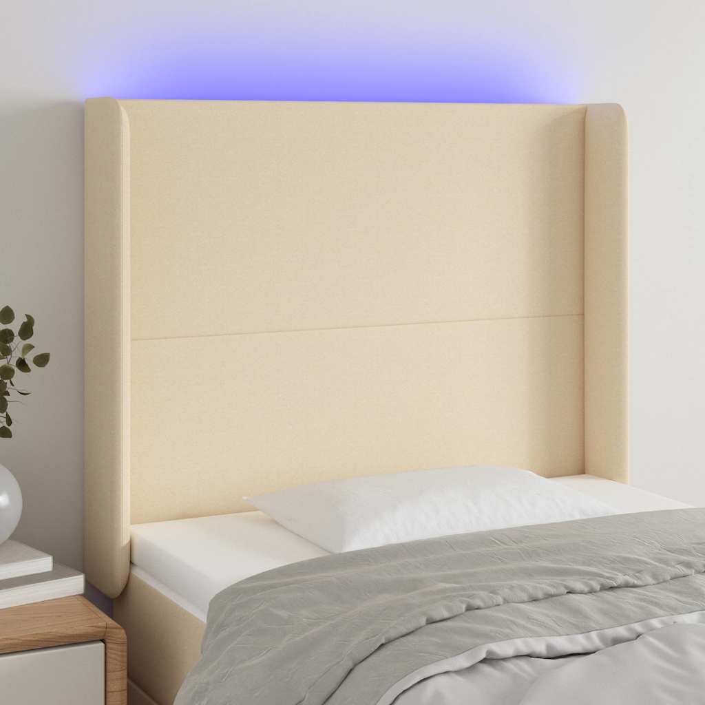 Sengegavl Med LED-lys Stof - Variant 3123763