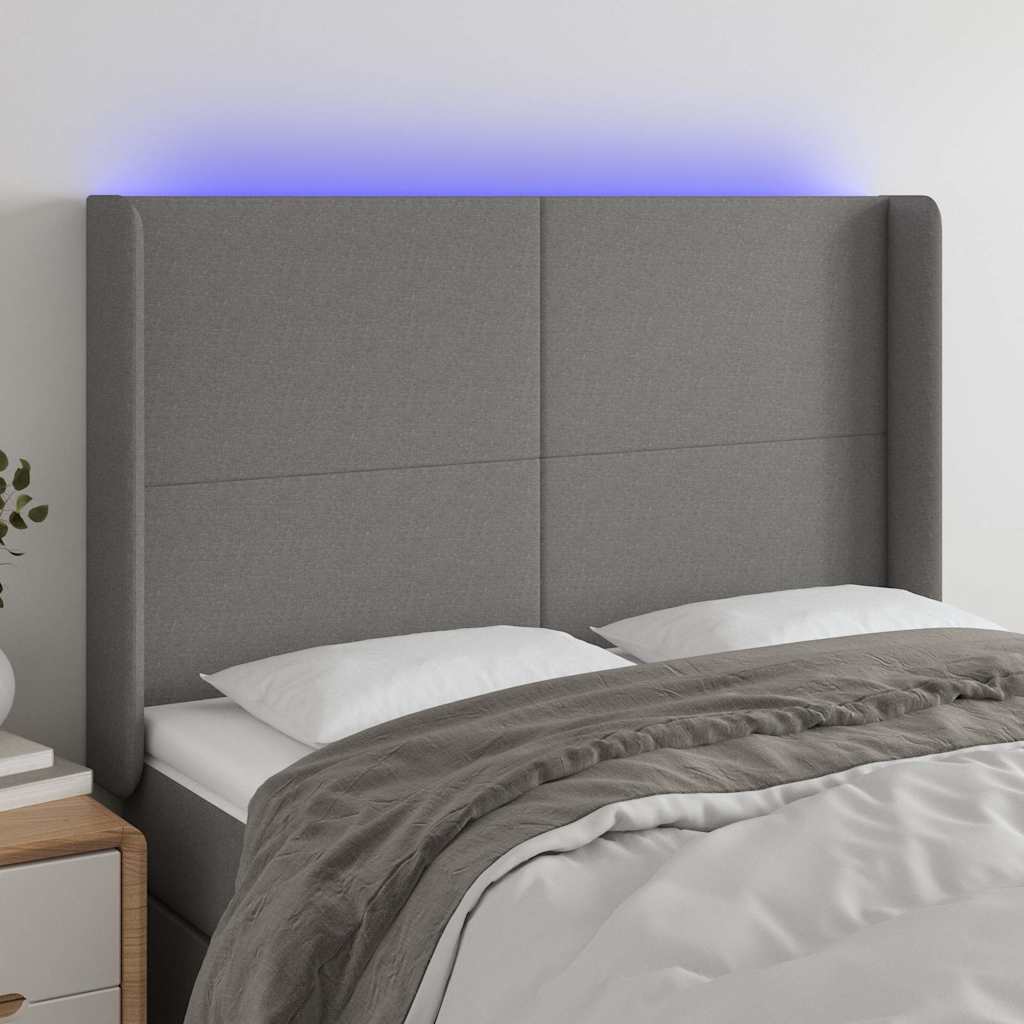 Sengegavl Med LED-lys Stof - Variant 3123767