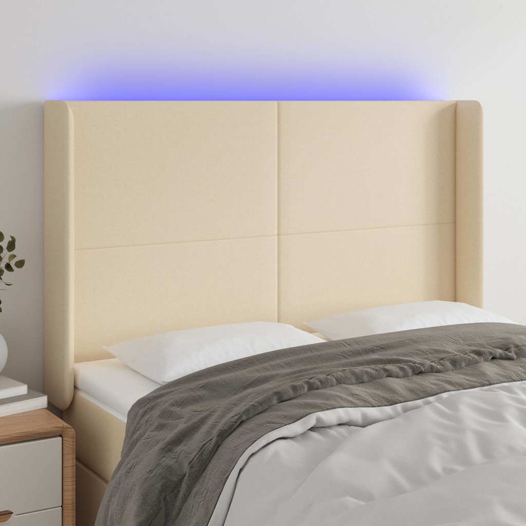 Sengegavl Med LED-lys Stof - Variant 3123771