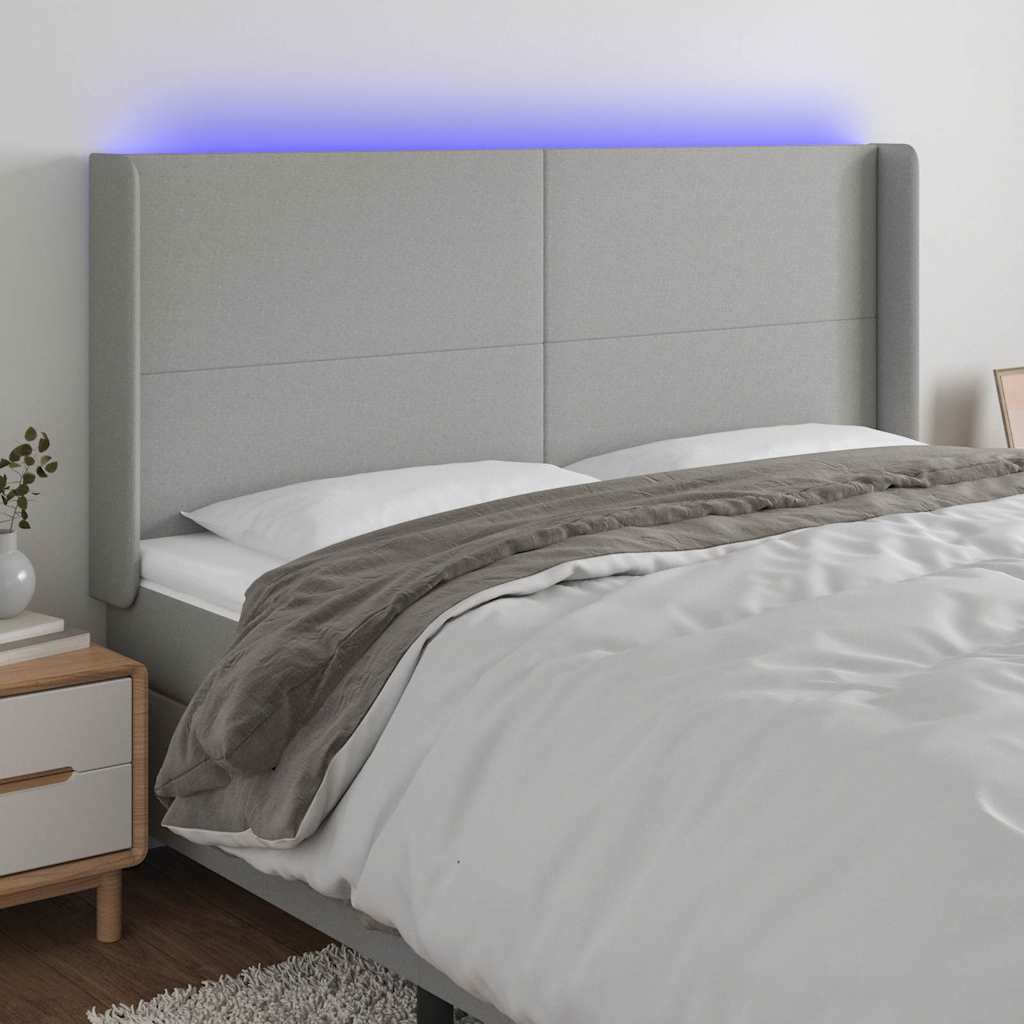 Sengegavl Med LED-lys Stof - Variant 3123774
