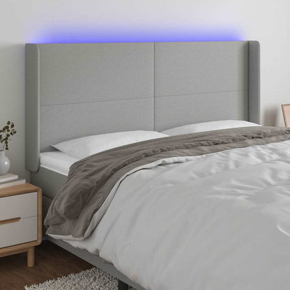 Sengegavl Med LED-lys Stof - Variant 3123782