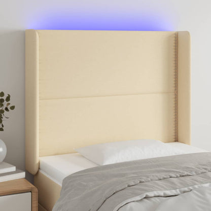 Sengegavl Med LED-lys Stof - Variant 3123895