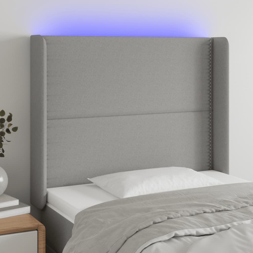 Sengegavl Med LED-lys Stof - Variant 3123898