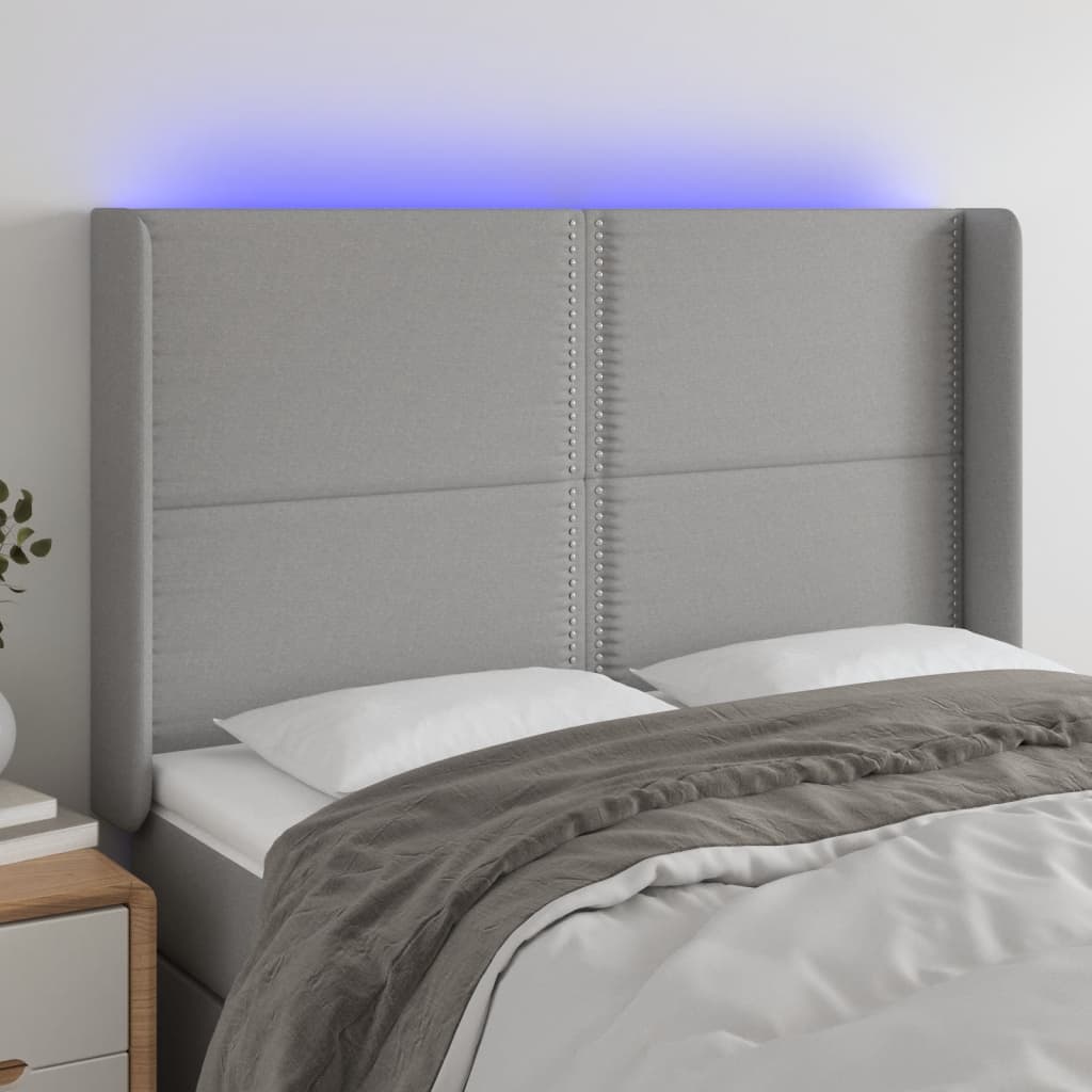 Sengegavl Med LED-lys Stof - Variant 3123906