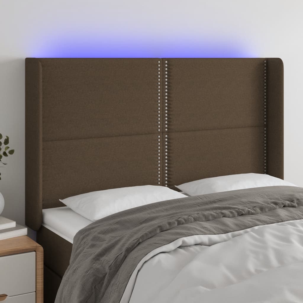 Sengegavl Med LED-lys Stof - Variant 3123909