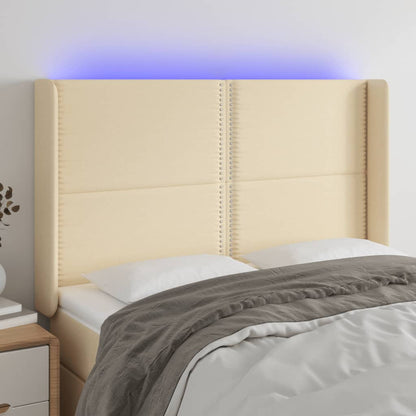 Sengegavl Med LED-lys Stof - Variant 3123911