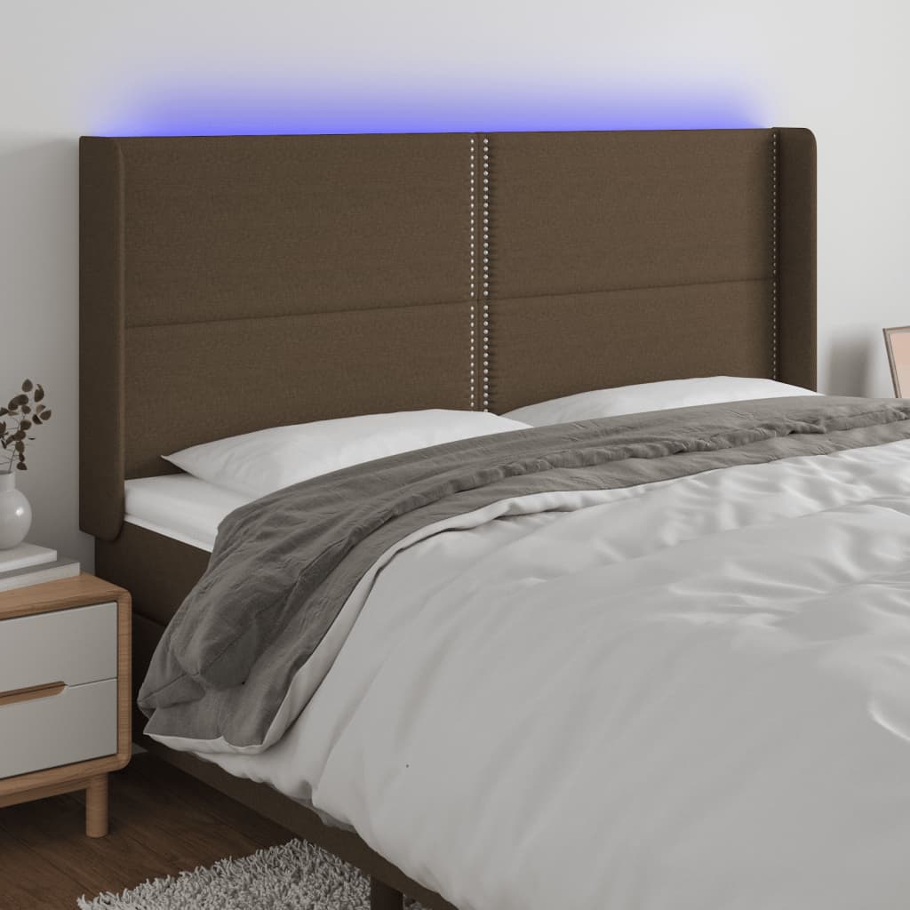 Sengegavl Med LED-lys Stof - Variant 3123925