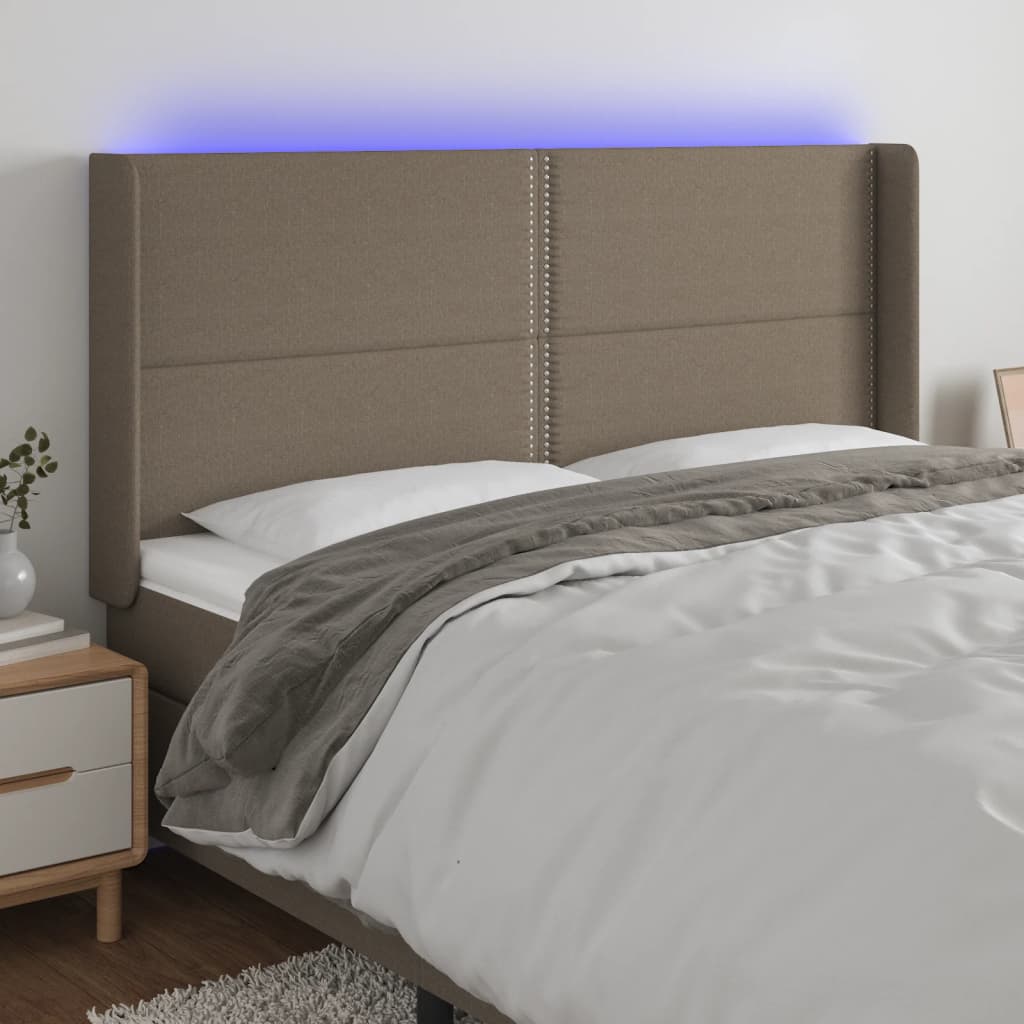 Sengegavl Med LED-lys Stof - Variant 3123926